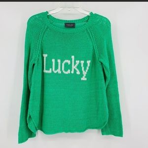 Wooden Ships Green “Lucky” Sweater, Size M/L